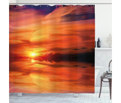 Dramatic Sunset Lake Shower Curtain