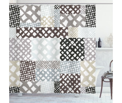 Patchwork Style Shower Curtain