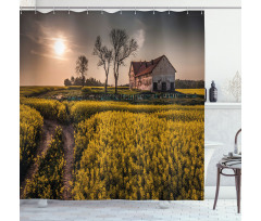Old Rural House Shower Curtain