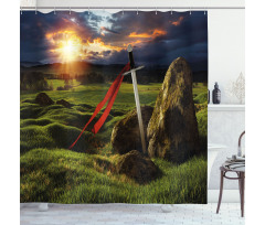 Arthur Camelot England Myth Shower Curtain