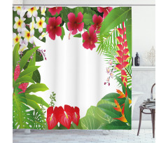 Plumeria Crepe Gingers Shower Curtain