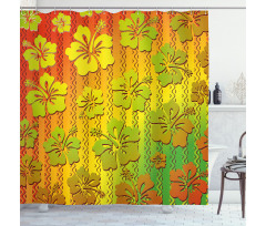 Jamaican Island Flower Shower Curtain