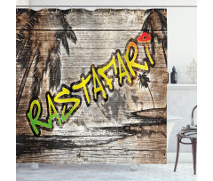Rastafari Street Graffiti Shower Curtain