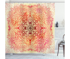 Doodle Flower Swirl Shower Curtain