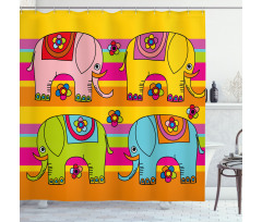 Funky Floral Shower Curtain