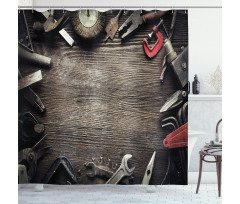Grungy Tools Shower Curtain