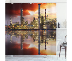 Oil Refinery Shower Curtain
