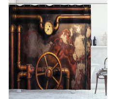 Steam Pipes Shower Curtain