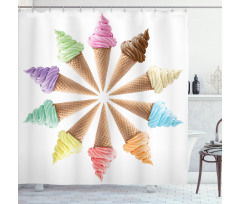 Ice Cream Row Shower Curtain