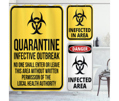 Danger Quarantine Shower Curtain