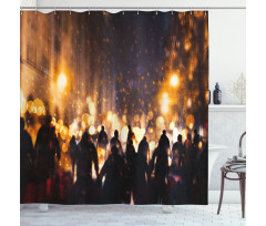 Burning Town Chaos Shower Curtain