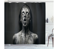 Screaming Woman Shower Curtain