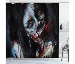 Bloody Woman Theme Shower Curtain