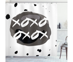 Formless Ink Drops Kiss Hug Shower Curtain