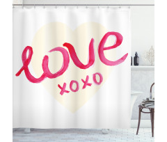 Heart Letters Love Shower Curtain