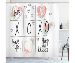 Heart in Watercolors Shower Curtain