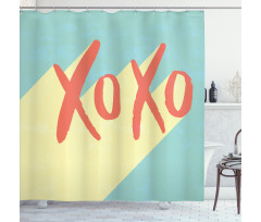Pop Art Style Retro Vibrant Shower Curtain