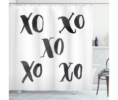 Classic Old Fashion Letters Shower Curtain