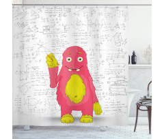 Funny Smart Monster Shower Curtain