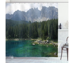 Aerial View Pines Lake Shower Curtain