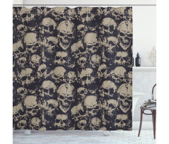 Grunge Scary Evil Shower Curtain