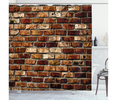 Old Grunge Brick Wall Shower Curtain