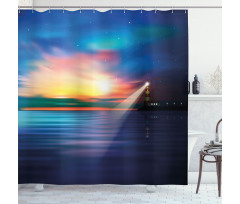 Majestic Sky Beach Shower Curtain
