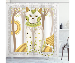 Magic Kitty Ornate Shower Curtain