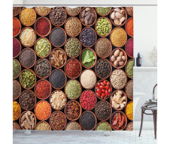 Colorful Herbs Spices Shower Curtain