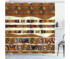 Boho Folk Shower Curtain