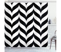 Chevron Retro Shower Curtain