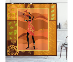 Native Zulu Girl Shower Curtain