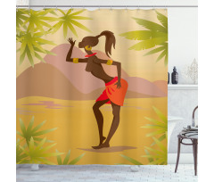 Young Girl Exotic Shower Curtain