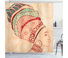 Female Turban Shower Curtain