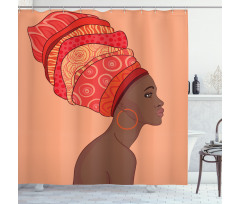 Young Girl Turban Shower Curtain