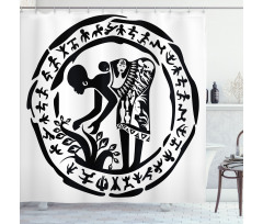 Tribe Woman Frame Shower Curtain