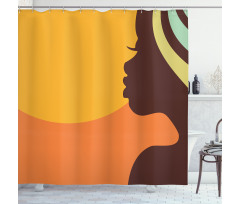Teenage Girl Face Shower Curtain