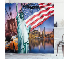 USA Touristic Concept Shower Curtain