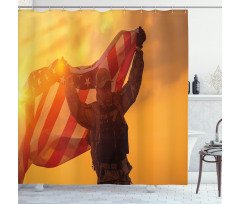Victory Flag Shower Curtain