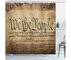 Constitution Text Shower Curtain