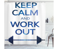 Keep Calm and Work Shower Curtain