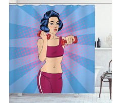 Pop Art Woman Vitality Shower Curtain