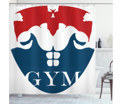 Strong Man with Biceps Shower Curtain