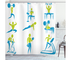 Gym Activity Equipment Shower Curtain