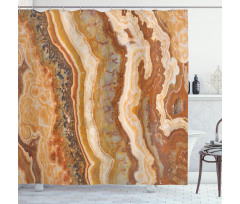 Watercolor Mineral Form Shower Curtain