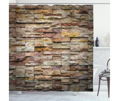 Urban Brick Slate Wall Shower Curtain