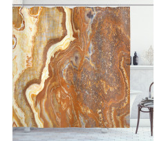 Natural Travertine Facet Shower Curtain