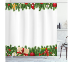 Classic Tree Garland Shower Curtain