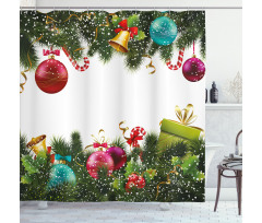 New Year Greeting Shower Curtain