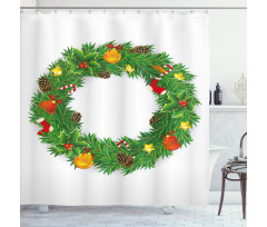 Dressed Wreath Shower Curtain